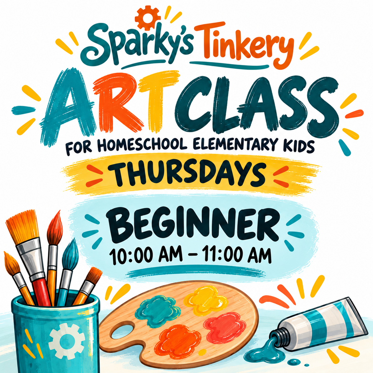 Homeschool Art Class - Beginner, Ages 5-9
