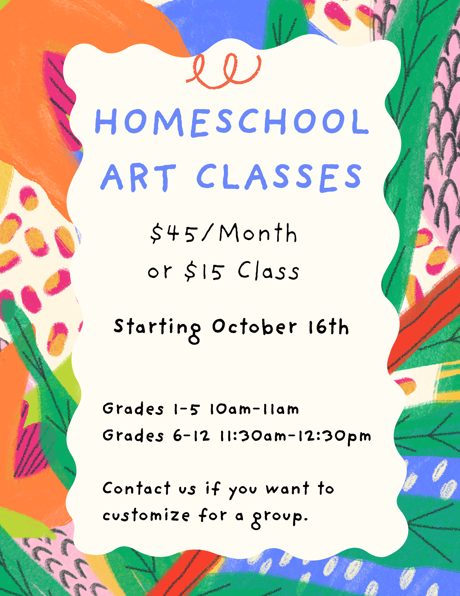 Homeschool Art Class